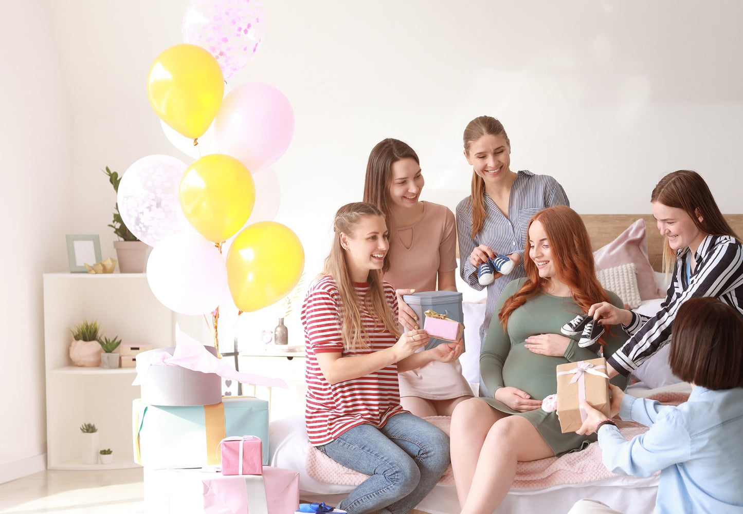 Mums attending a baby shower